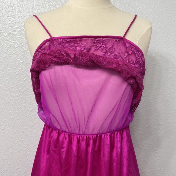 Vintage Pink Lace Pajama Dress - Picture 7 of 9